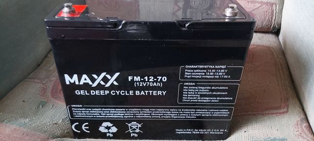 Akumulator żelowy AGM 12V 70Ah gel deep cycle battery MAXX FM-12-70