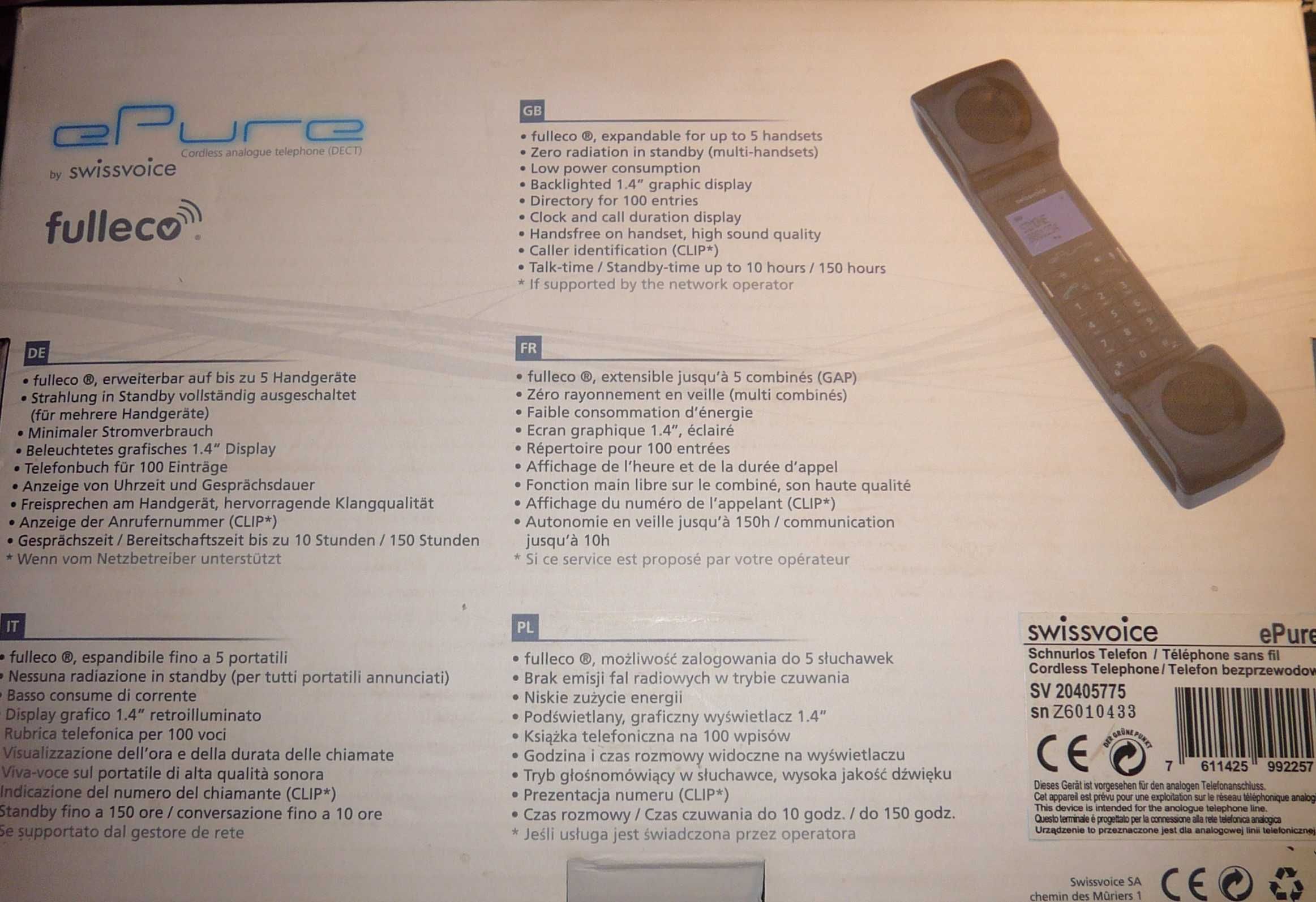 Telefon  Swissvoice ePure (czarny)