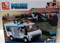 Klocki Sluban b0652 samochód policyjny i motor