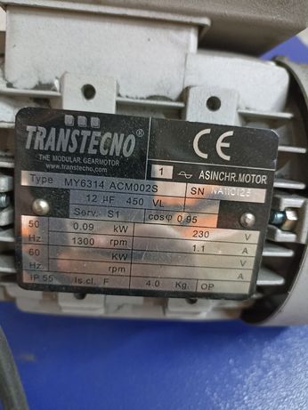 Motoreduktor Transtecno silnik podajnika 0,09kw kocioł ekogroszek