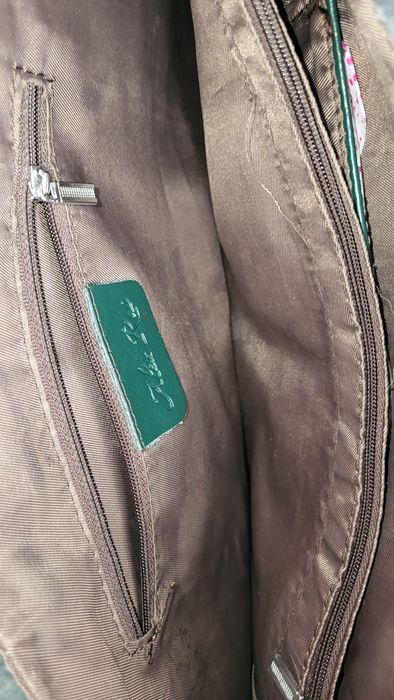 Жіноча шкіряна сумка Alex Rai велика зелена тоут