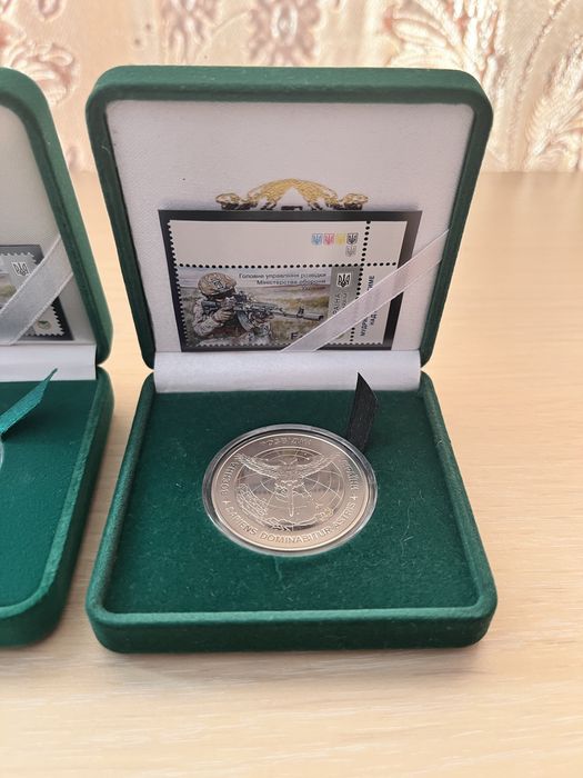 Воєнна розвідка України, монета 5 грн., 2023 рік, футляр+марка