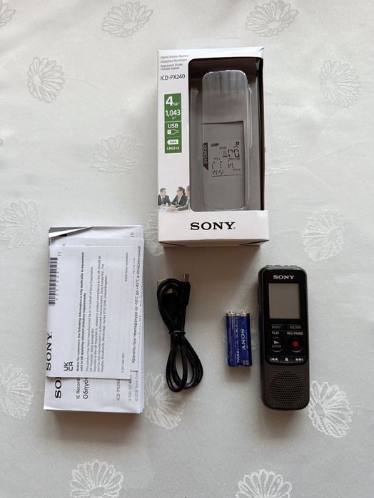 Dyktafon cyfrowy Sony ICD-PX240 4GB MP3 USB, stan bdb