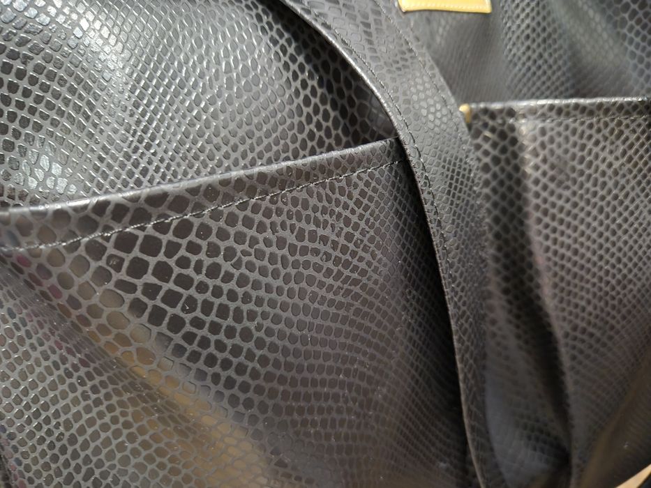 Czarna torebka ekoskóra torba do wózka