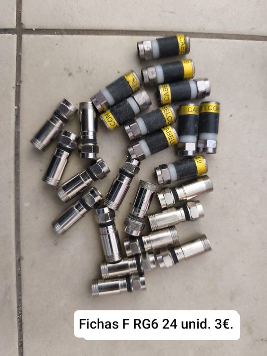 Vendo: Kit de Fichas e Conectores de Antena para TV