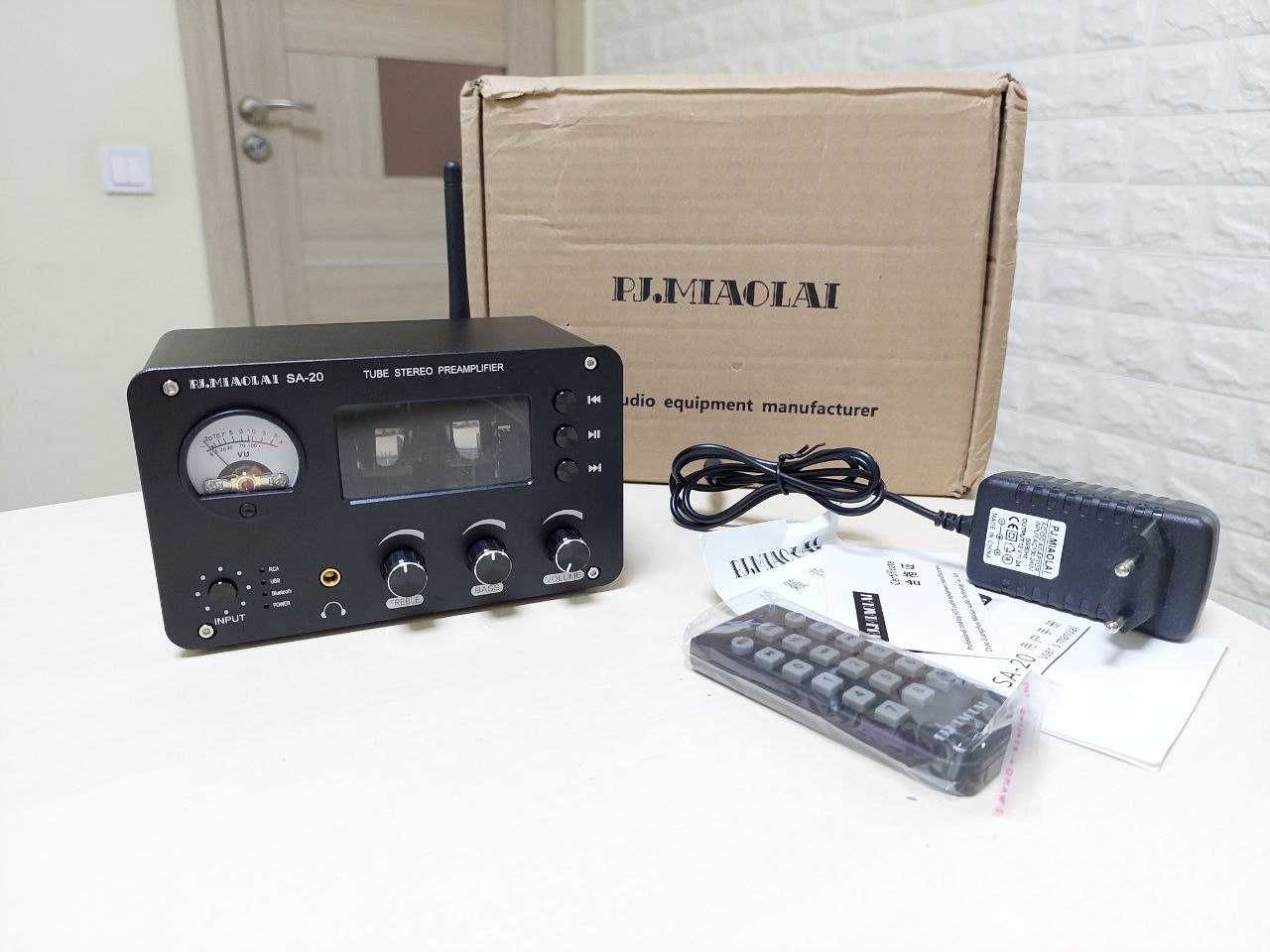 HiFi ламповий PJ MIAOLAI SA-20 PreAMP стерео підсилювач BT/USB/XLR/RCA