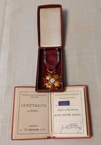 odznaczenie Złoty Krzyż Zasługi 1959 odznaka medal legitymacja nadanie