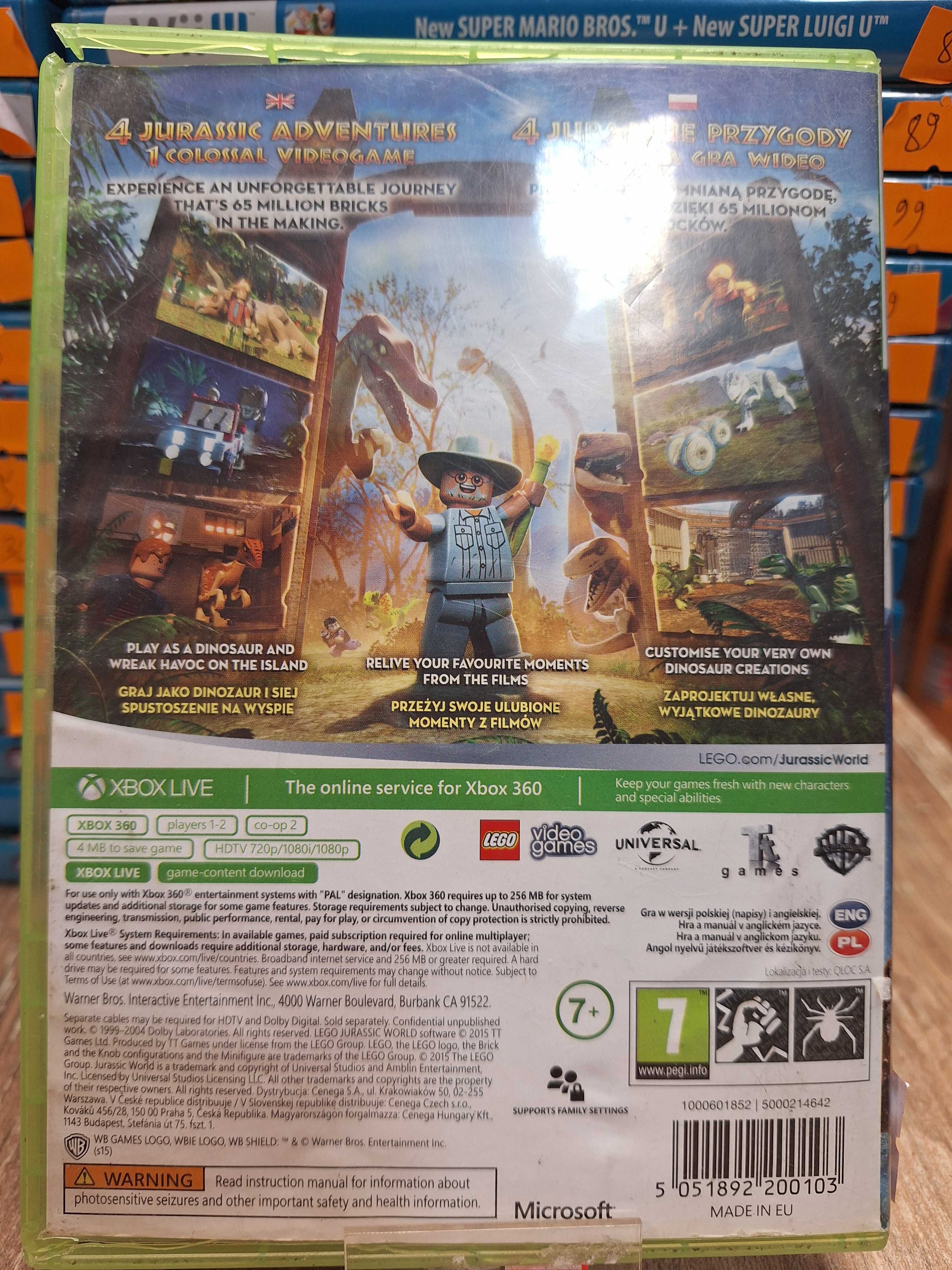 LEGO Jurassic World XBOX 360,  Sklep Wysyłka Wymiana