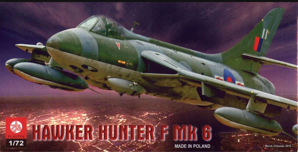 Model samolotu Hawker Hunter F Mk 6, S-007 Plastyk S-007