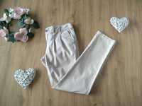 Beżowe spodnie chinosy 164 dla nastolatki letnie eleganckie