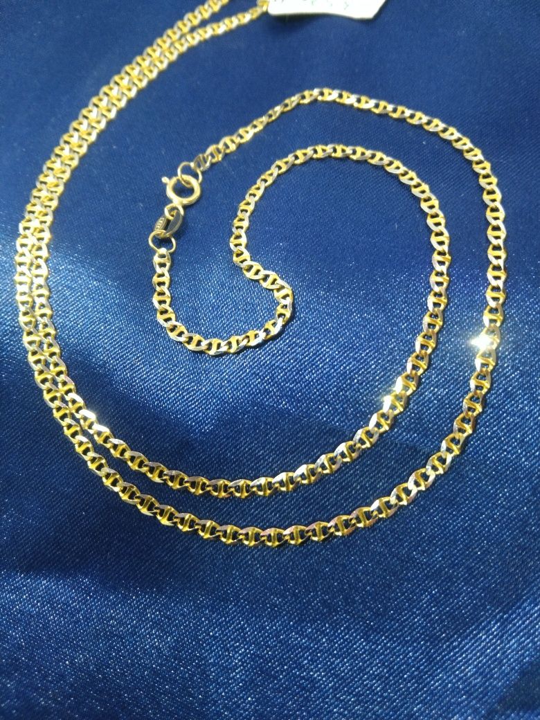 Złoty łańcuszek złoto 585 50 cm