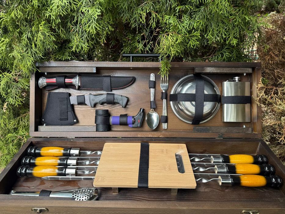 Шампура в кейсе на подарок мужчине мужу, куму, отцу, тестю