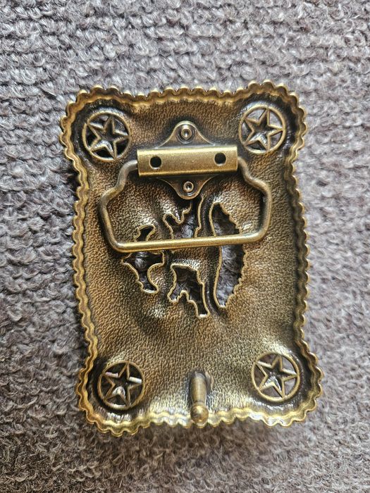 Nowa klamra metalowa kowbojska USA Texas Western