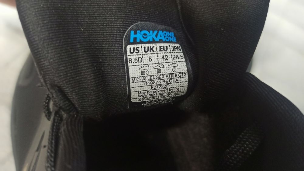 Кроссовки зимние Hoka черные gore-tex 3735-5