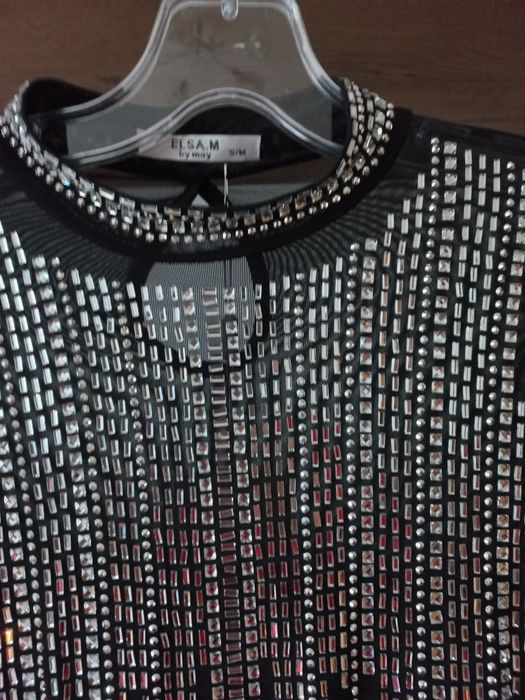 Body czarne zdobione cyrkoniami