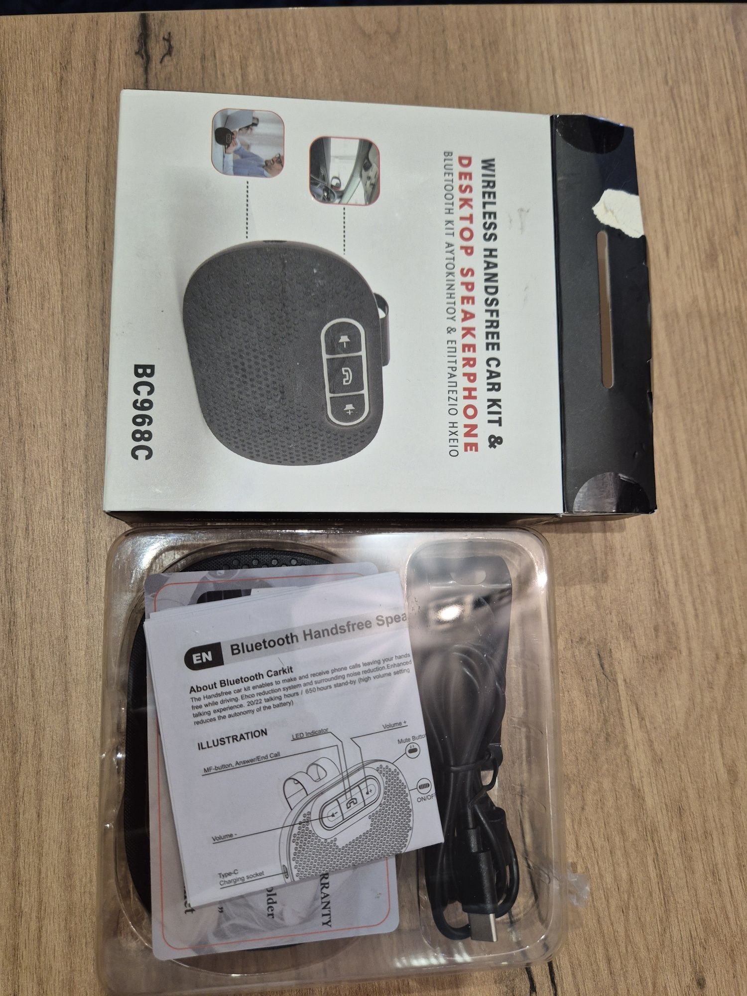Zestaw głośnomówiący i głośnik Bluetooth NOWY