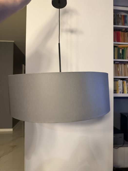 Lampa sufitowa klosz w kolorze  szarym