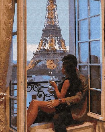 Obraz Malowanie po numerach - Za oknem Paryż