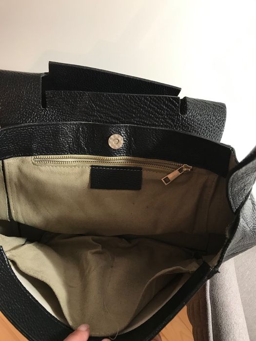 Сумка, чорна, шкіряна