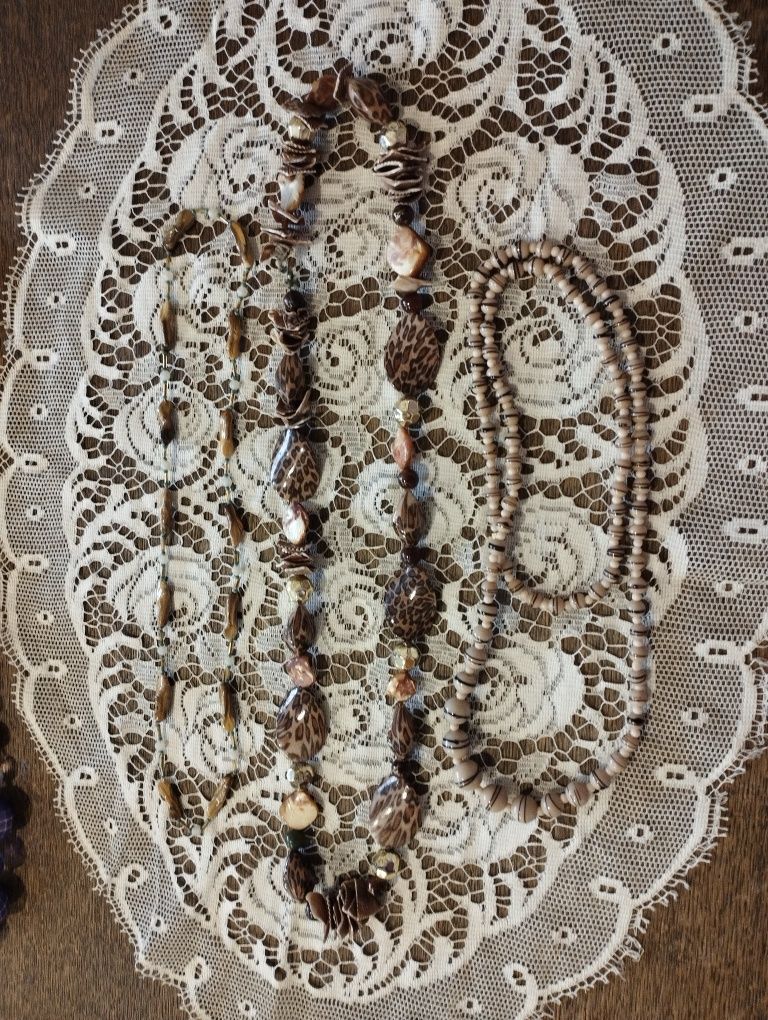 Stara sztuczna biżuteria korale naszyjnik