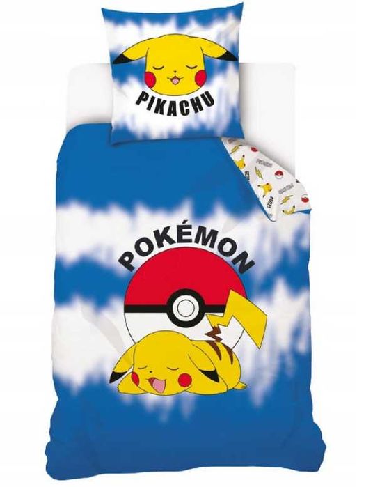 Pokemon Pikachu pościel bawełniana 140x200 dla dziecka młodzieżowa