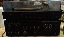 Zestaw Unitra. Wzmaczniacz stereo Ws-503+ gramofon Fryderyk G620
