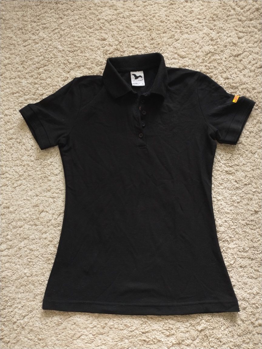 Czarny T-shirt polo Malfini dhl, rozmiar S