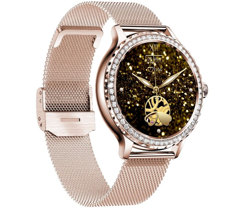 Smartwatch Damski Rubicon RNCF19-1 Różowe Złoto  Bransoleta + Pasek