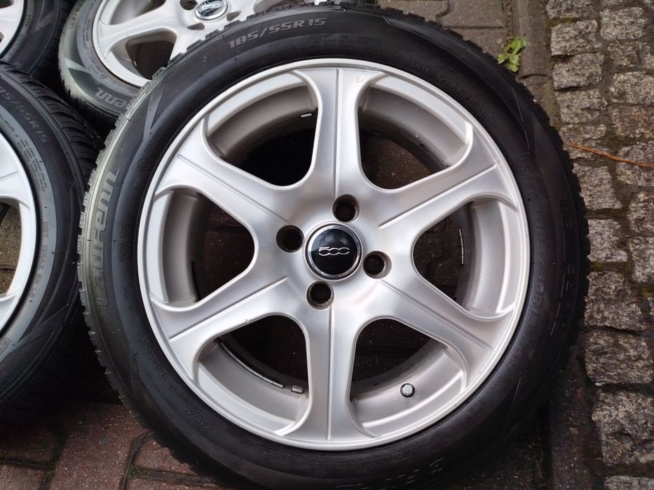 Koła całoroczne Fiat 500 4x98 185/55 R15 alufelgi Panda