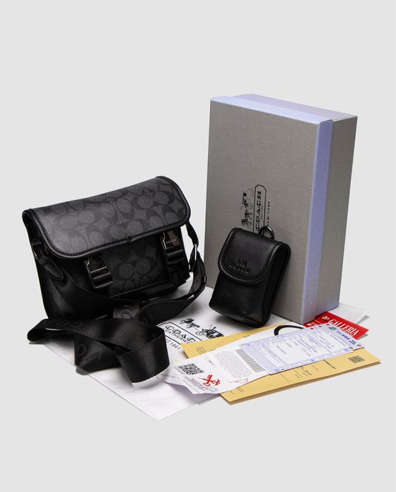 Чоловіча сумка Coach мужская сумка барсетка мессенджер 2в1 через плечо