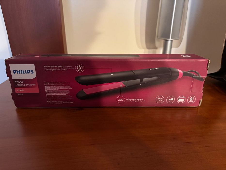 Prancha térmica de cabelo (alisamento e caracóis)  Philips NOVO