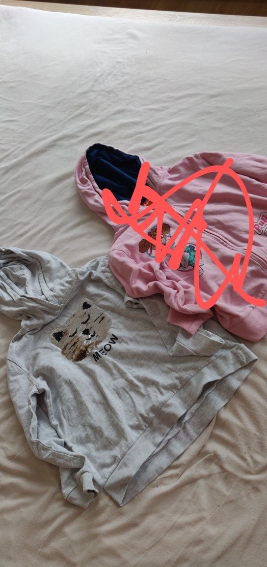 Zestaw paka 116 dla dziewczynki wiosna spodnie bluzy bluzki Esprit