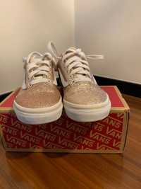 Sapatilhas Vans Old Skool Glitter de menina, novas!