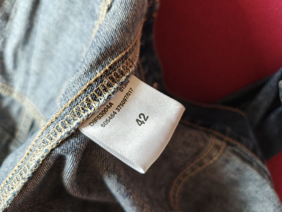 Kurtka ramoneska jeansowa dżinsowa narzutka cyrkonie koronkowa 38 M