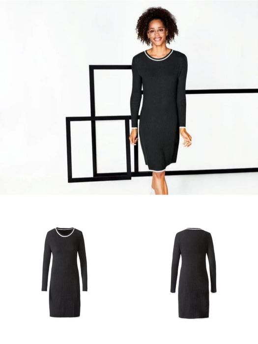 Женское чёрное платье ESMARA®, с вискозой размер S  L