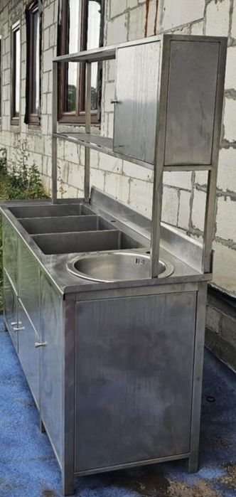 Zlew gastronomiczny z nadstawką