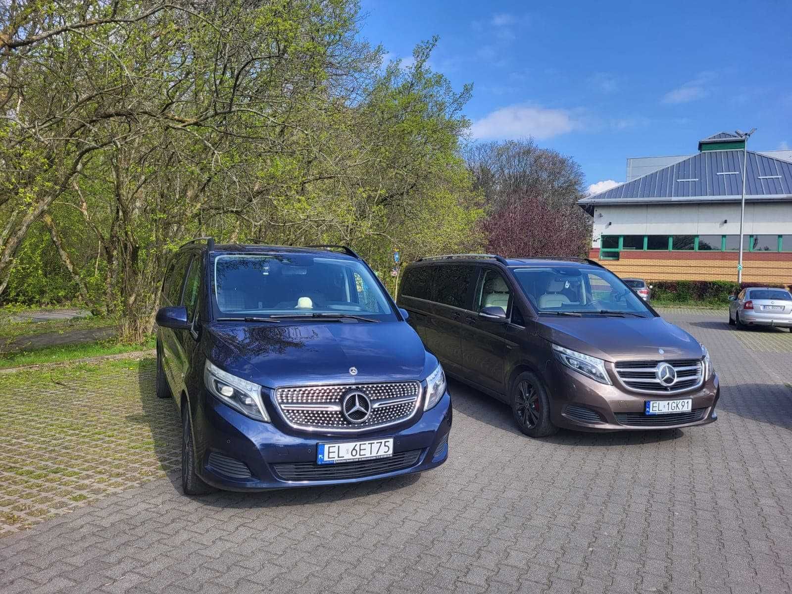 VIP TAXI Wynajem busa z kierowcą Mercedes V CLASS Łódź przewóz osób