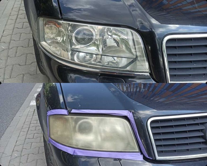 Polerowanie lamp rys przecierek reflektorów Usuwanie reklam naklejek