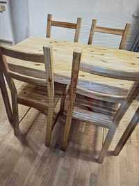 Stół IKEA z 4 krzesłami