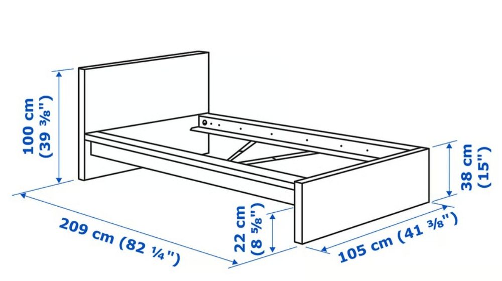 Cama individual+estrado+colchão+ sobrecolchão e oferta cubo mesinha