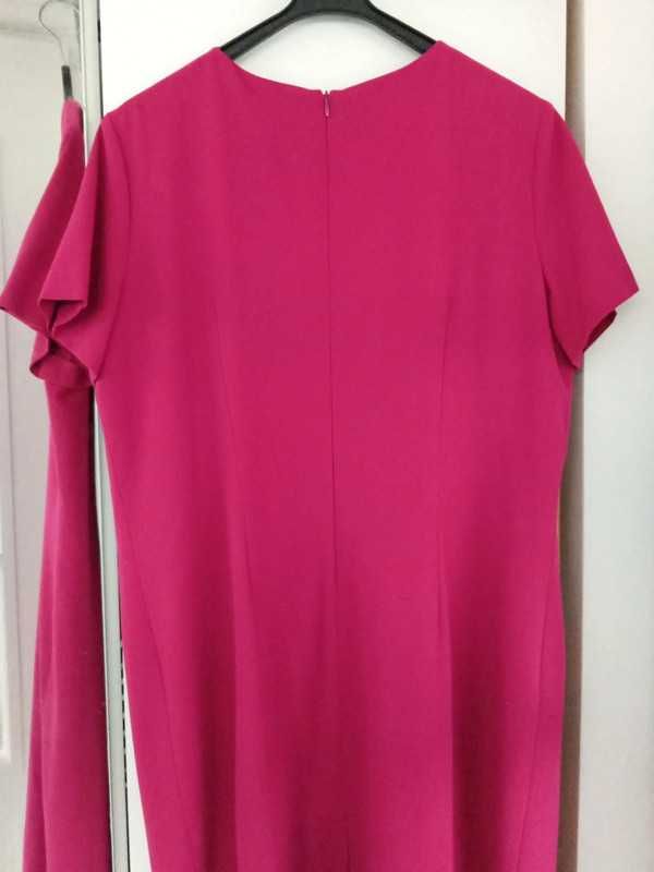 Sukienka Suknia Wizytowa Plus Size Długa Bialcon 42/44 Różowa