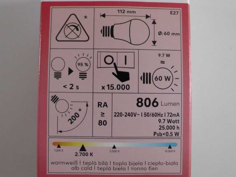 Żarówka LED E27 z pilotem