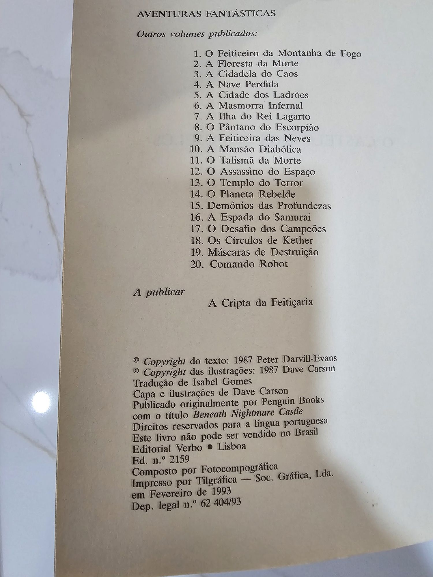 Aventuras fantásticas 1° Edição