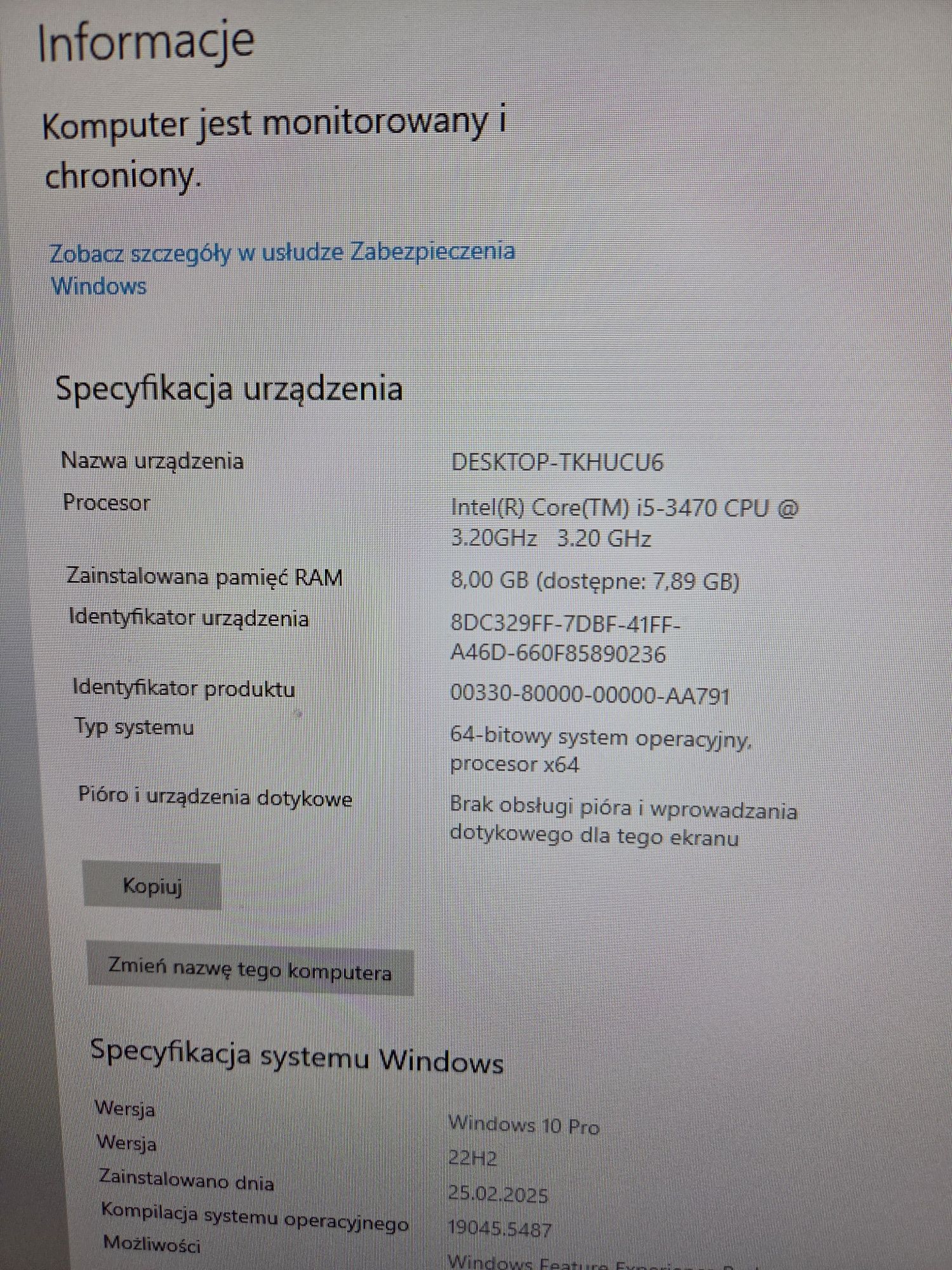 Komputer Stacjonarny Dell optiplex 7010 intel core i5 RAM 8 gb SSD240