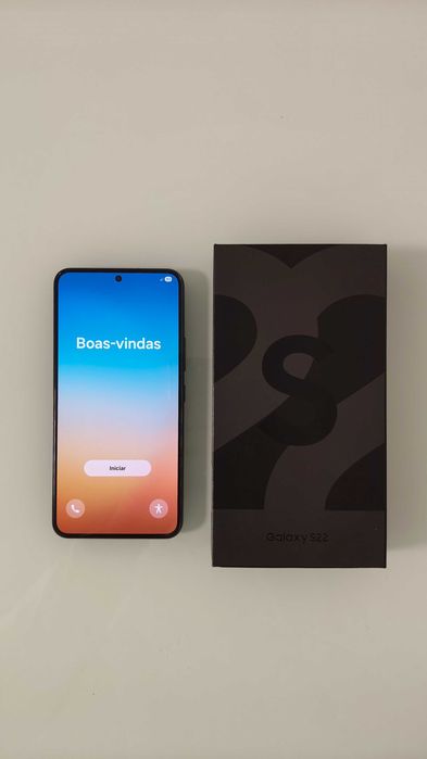 SAMSUNG S22 128GB SIM 8GB Dual SIM Preto Com Caixa