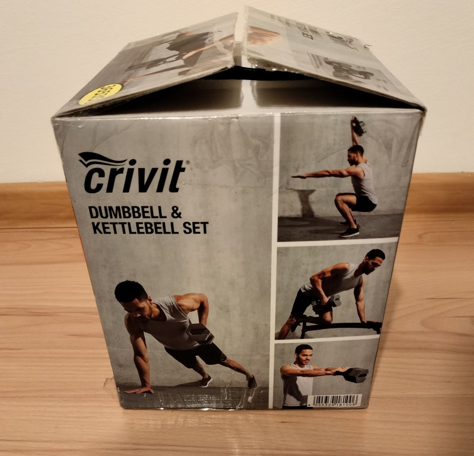 Zestaw hantli z kettlebell CRIVIT 5kg