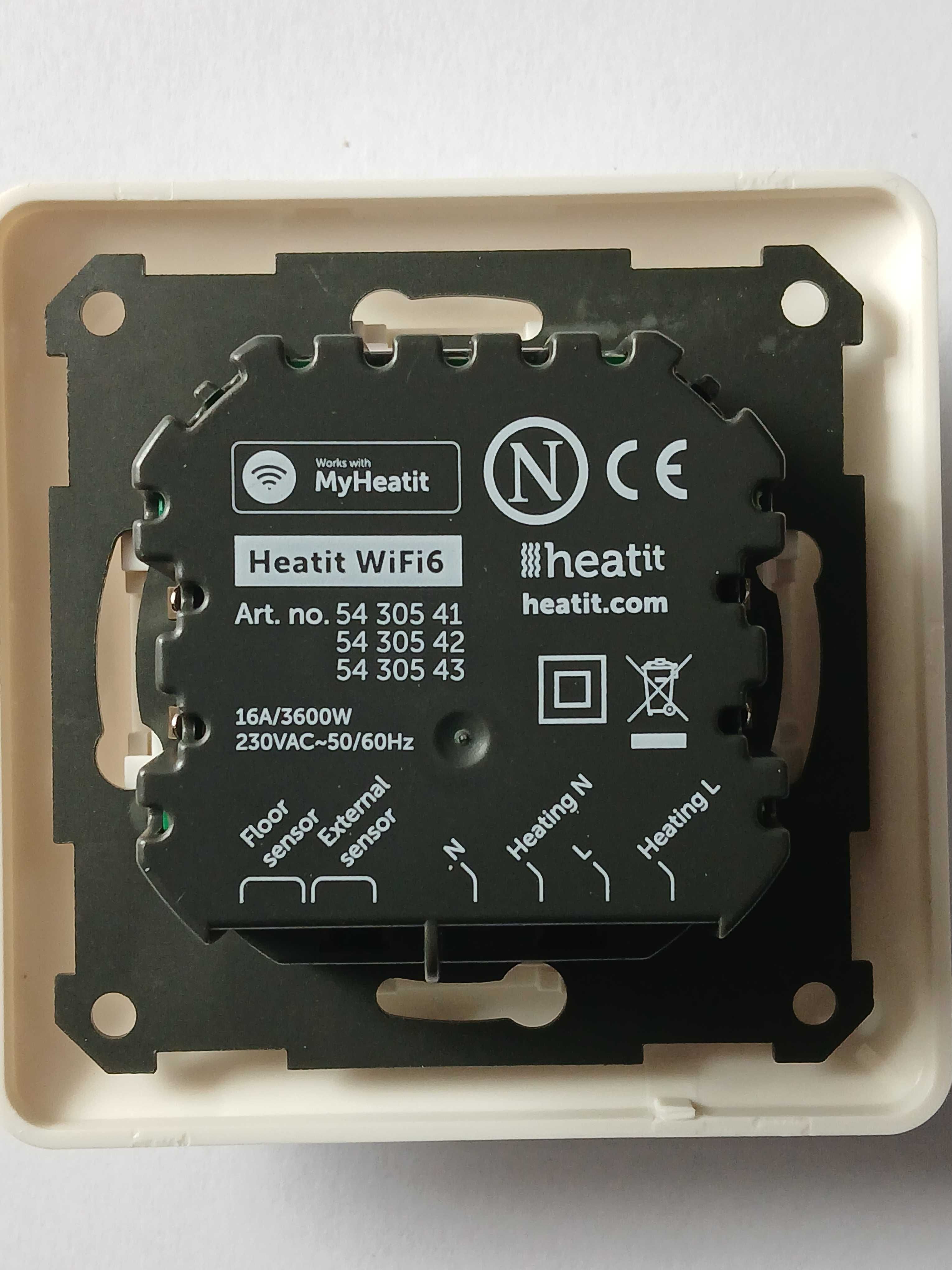 Inteligentny termostat. Heatit WiFi6 RAL 9010*nowy Oryginał *biały