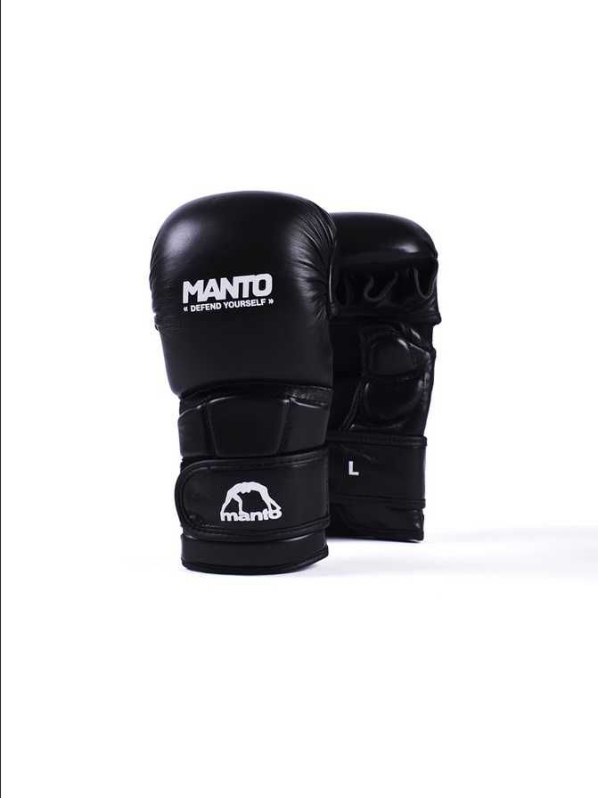 MANTO RĘKAWICE MMA SKÓRA pro sparingowe treningowe