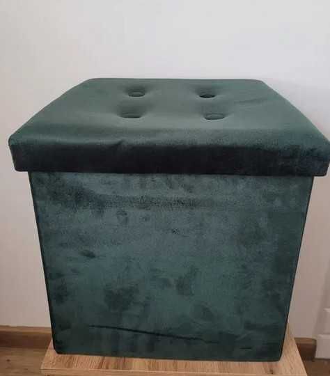 Nowa składana Pufa zielona lub czarna