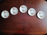 5 talerzy deserowych, angielska porcelana kostna